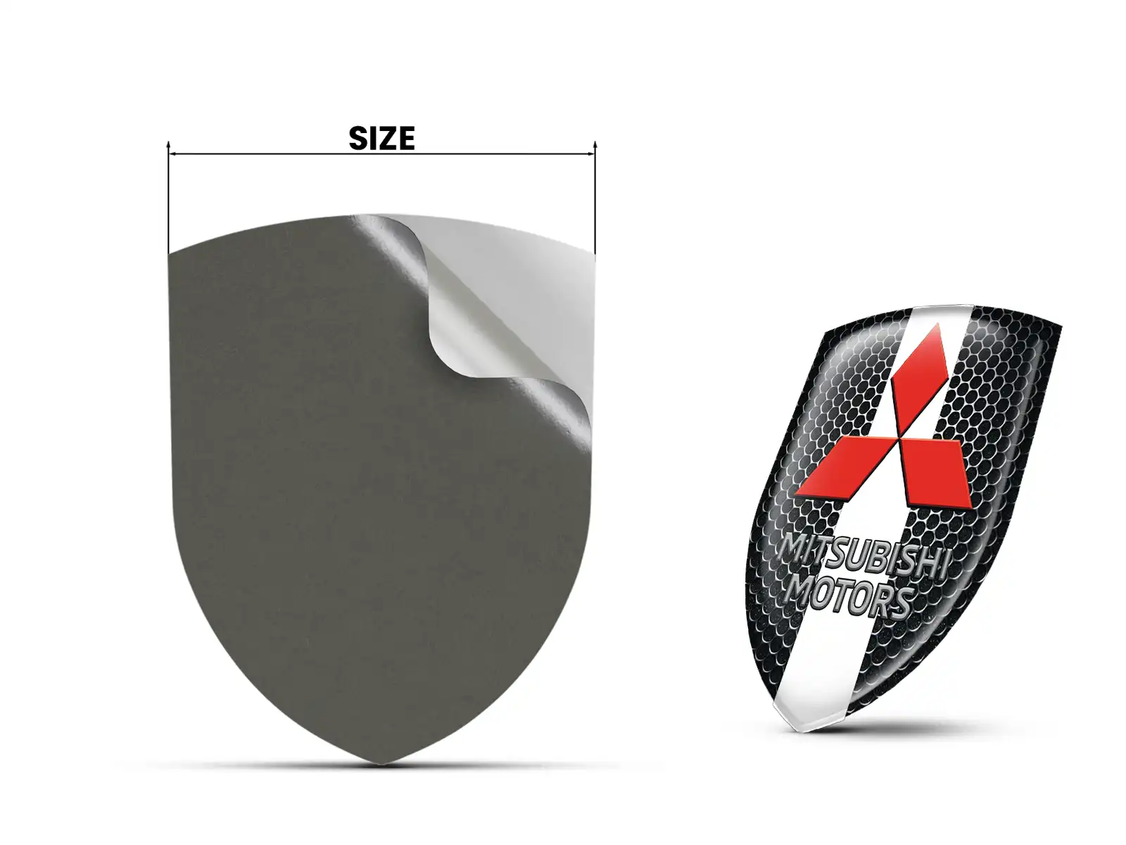 Mitsubishi Domed Decals Sticker Car Luxury Stylish Design
